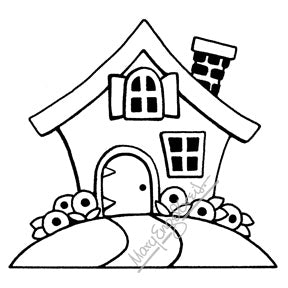 Mary Engelbreit | ME7702K - Classic Cottage (Large) - Rubber Art Stamp