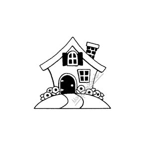 Mary Engelbreit | ME7703D - Classic Cottage (Small) - Rubber Art Stamp
