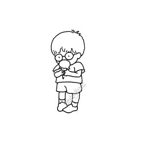 Mary Engelbreit | ME7715E - Birthday Boy - Rubber Art Stamp