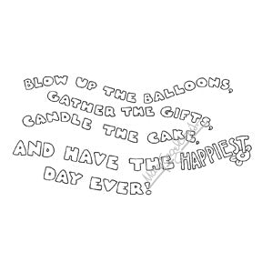 Mary Engelbreit | ME7716I - "Happiest Day Ever" - Rubber Art Stamp