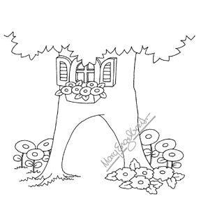 Mary Engelbreit | ME7720M - Acorn Abode - Rubber Art Stamp