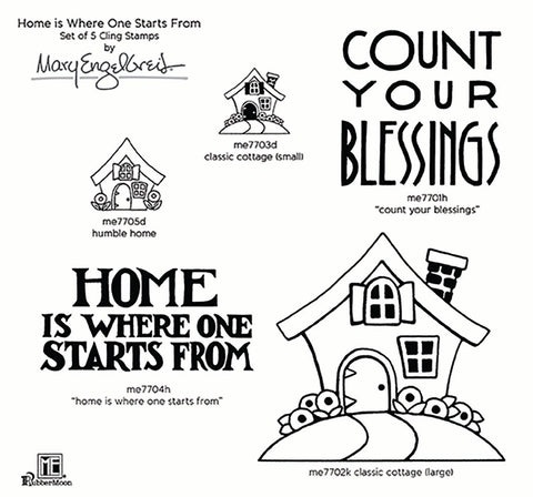 Mary Engelbreit | Home is Where One Starts From Stamp Set