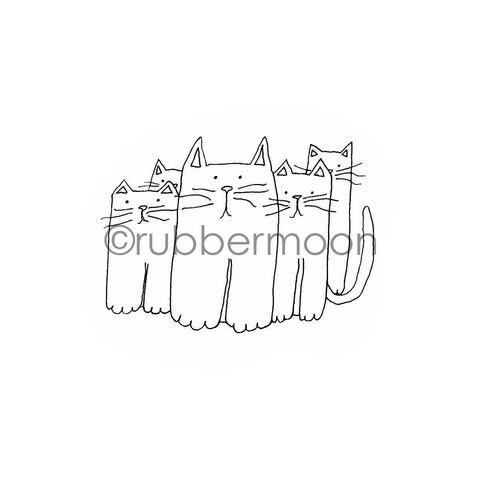 Marylinn Kelly | MK7217G - Meow Mix - Rubber Art Stamp