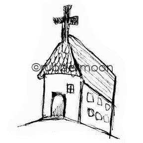 Mindy Lacefield | ML5612F - Joyful Church - Rubber Art Stamp