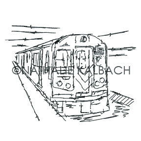 Nathalie Kalbach | NK5582J - E-Train - Rubber Art Stamp