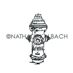 Nathalie Kalbach | NK5586D - Hydrant - Rubber Art Stamp