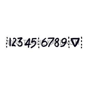 Nathalie Kalbach | NK7054D - Numerals - Rubber Art Stamp