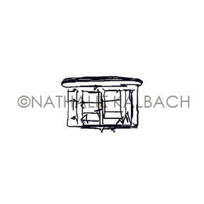 Nathalie Kalbach | NK7056AA -  Bay Window - Rubber Art Stamp