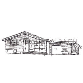 Nathalie Kalbach | NK7061I - Mid-Century Modern - Rubber Art Stamp
