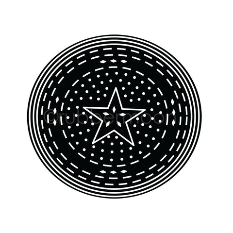 Nathalie Kalbach | NK7233K - Circle Drive Negative - Rubber Art Stamp