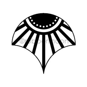 Nathalie Kalbach | NK7373C - Broadway Fan (small) - Rubber Art Stamp