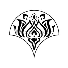 Nathalie Kalbach | NK7374C - Lily Fan (small) - Rubber Art Stamp