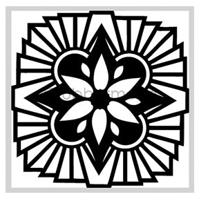 Nathalie Kalbach | NK7379I - Hamilton Positive Floral Tile - Rubber Art Stamp