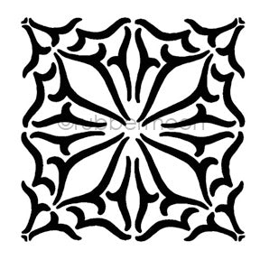 Nathalie Kalbach | NK7383I - Van Vorst Positive Floral Tile - Rubber Art Stamp