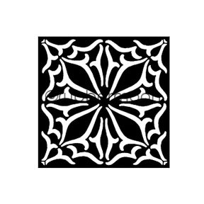 Nathalie Kalbach | NK7384F - Van Vorst Negative Floral Tile (small) - Rubber Art Stamp