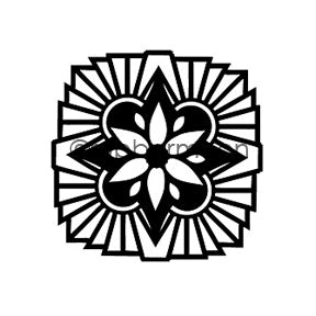 Nathalie Kalbach | NK7385F - Hamilton Positive Floral Tile (small) - Rubber Art Stamp