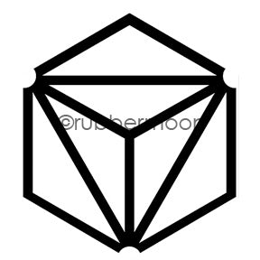 Nathalie Kalbach | NK7395J - Diamond Hex Positive - Rubber Art Stamp