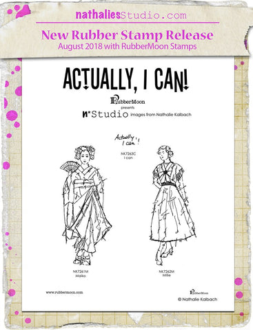 Nathalie Kalbach | NKAIC3 - Actually, I Can! Set - Rubber Art Stamps