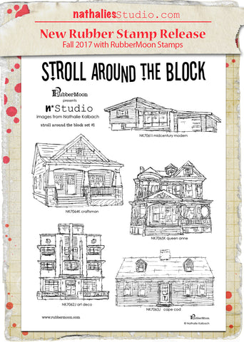 Nathalie Kalbach | NKSAB0105 | Stroll Around the Block Stamp Set 1