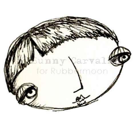 Sunny Carvalho | SC5220M - A Head Bigger Than All the Rest! - Rubber Art Stamp
