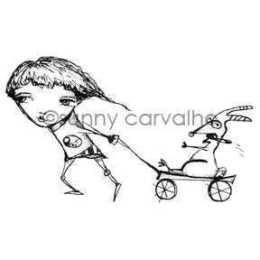 Sunny Carvalho | SC7043I - Pulling For You - Rubber Art Stamp