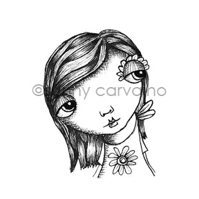 Sunny Carvalho | SC7047F - Daisy Face - Rubber Art Stamp
