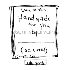 Sunny Carvalho | SC7050I - Look At This - Rubber Art Stamp