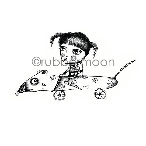 Sunny Carvalho | SC7221H - Rat Race - Rubber Art Stamp