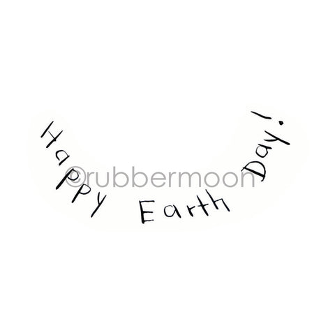 Sunny Carvalho | SC7225G - "Happy Earth Day!" - Rubber Art Stamp
