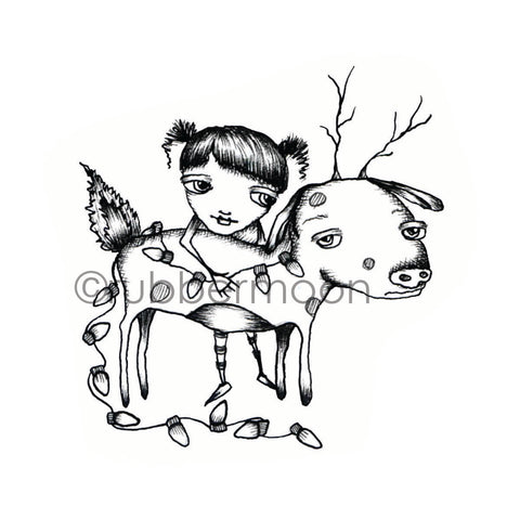 Sunny Carvalho | SC7230H - Decorating Dancer - Rubber Art Stamp