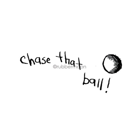 Sunny Carvalho | SC7483G - Chase that Ball (w/ Ball End-Mount) - Rubber Art Stamp