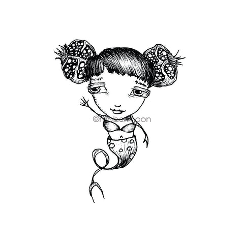Sunny Carvalho | SC7490H - Pom-Maid - Rubber Art Stamp