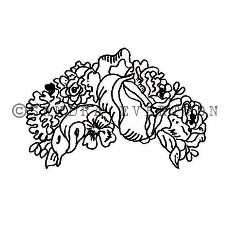 Sandra Evertson | SE6007F - Flores - Rubber Art Stamp