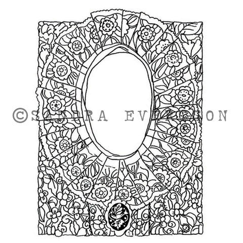 Sandra Evertson | SE6010K - Mantilla - Rubber Art Stamp