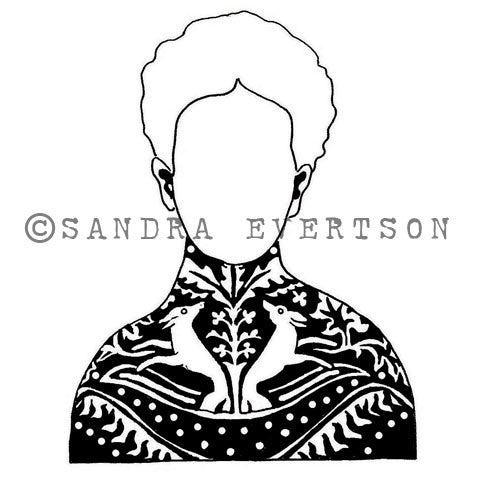 Sandra Evertson | SE6013K - Otomi - Rubber Art Stamp