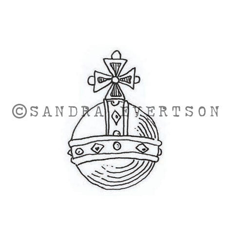 Sandra Evertson | SE6023D - Globus - Rubber Art Stamp