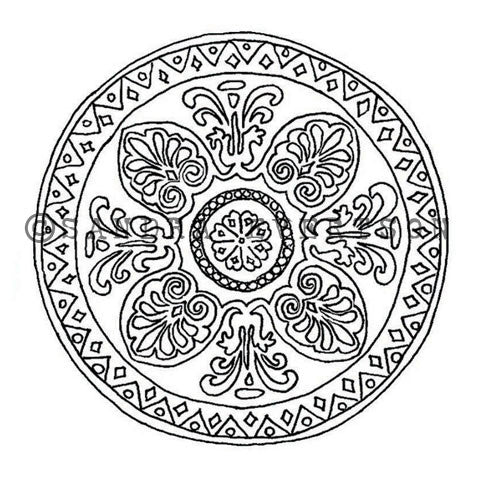 Sandra Evertson | SE6028H - Mandala - Rubber Art Stamp