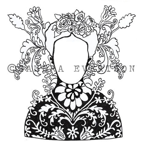 Sandra Evertson | SE6035L - Pangaea - Rubber Art Stamp