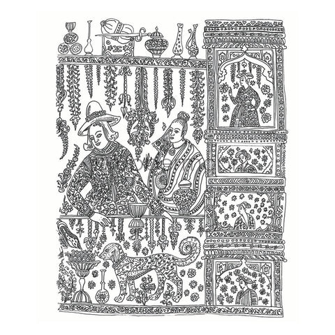 Sandra Evertson | SE7260M - Bohemian Scene 1 - Rubber Art Stamp