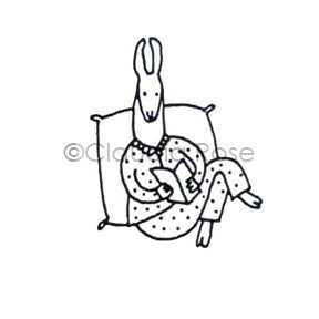 Claudia Rose | CR3515D - Pajama Llama - Rubber Art Stamp