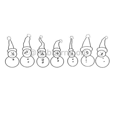 chorus line of snowmen