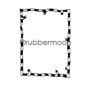 Dave Brethauer | DB4986I - Black & White Border - Rubber Art Stamp