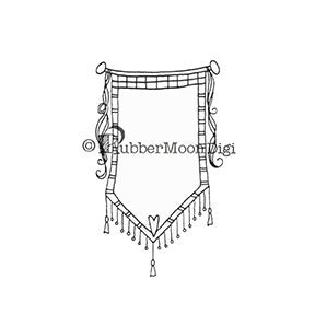 Effie Glitzfinger | EG132DG - Heart Banner - Digi Stamp