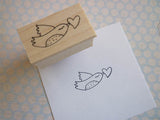 Kae Pea | KP5007C - Spread the Love (right-facing) - Rubber Art Stamp