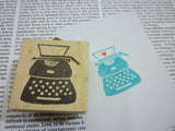 Kae Pea | KP5044G - Typewriter w/ Heart End-Mount - Rubber Art Stamp