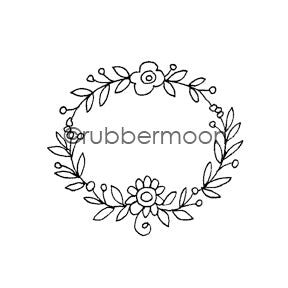Jone Hallmark | JH7532E - Wildflower Frame - Rubber Art Stamp