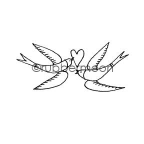 Jone Hallmark | JH7536F - Lovely Doves - Rubber Art Stamp