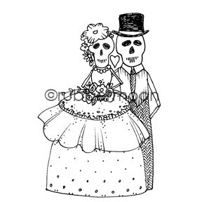 Jone Hallmark | JH7539I - Los Esposos - Rubber Art Stamp