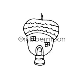 Jone Hallmark | JH7541D - Acorn A-Frame - Rubber Art Stamp