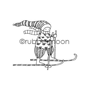 Jone Hallmark | JH7568F - Hit the Slopes - Rubber Art Stamp